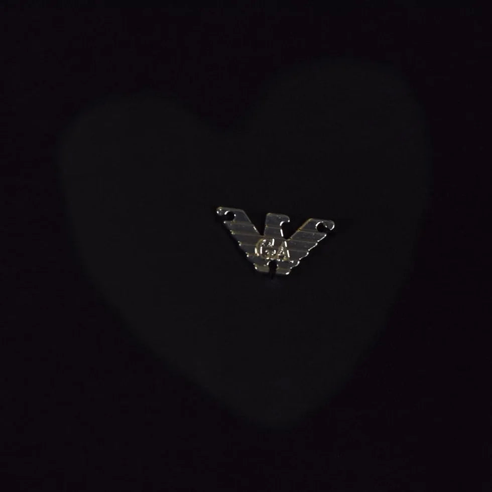 ARMANI HEART LOGO T-SHIRT (BLACK)