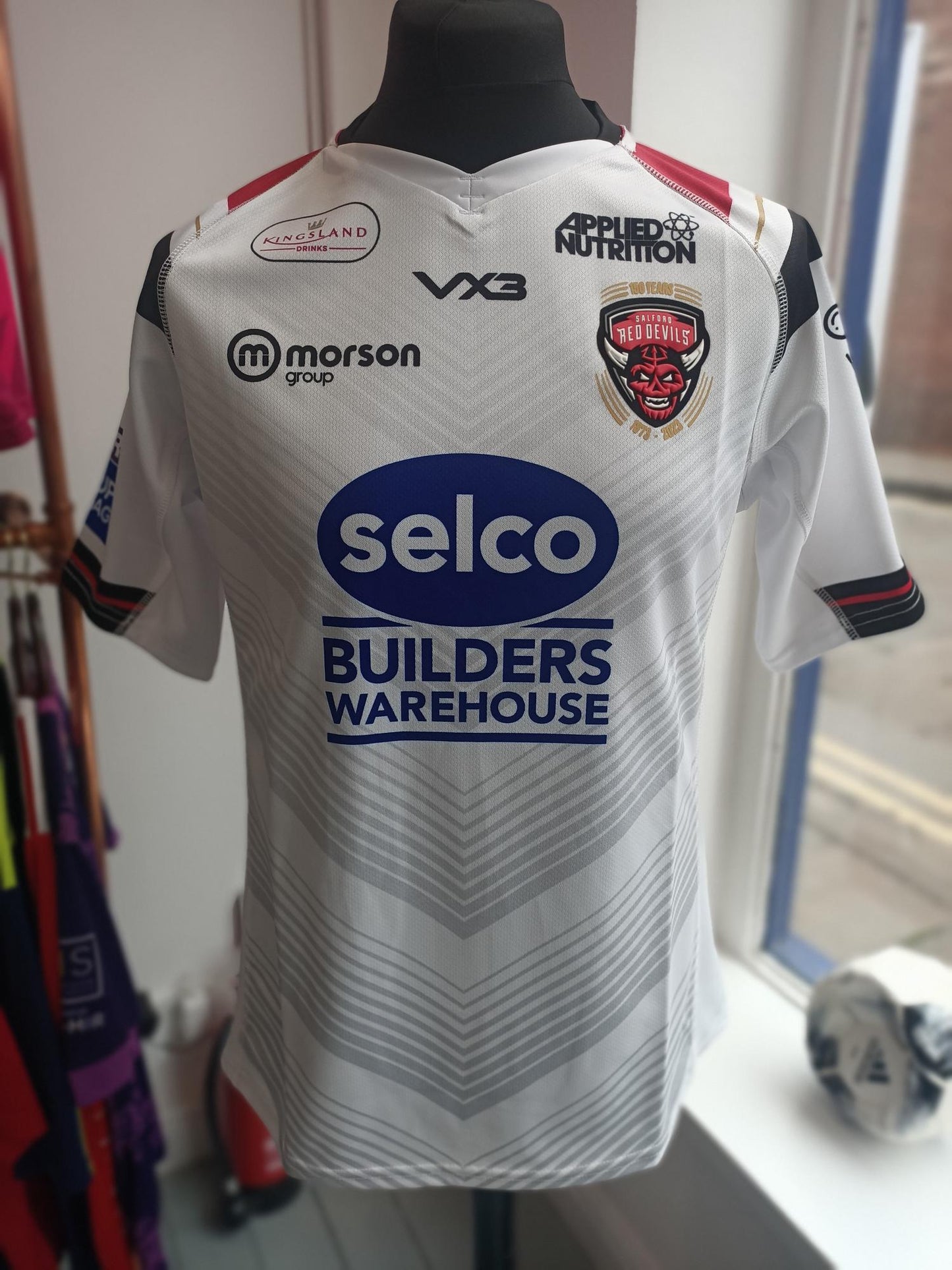 Salford Red Devils Rugby League Shirt BNWT 2022-2023 Season