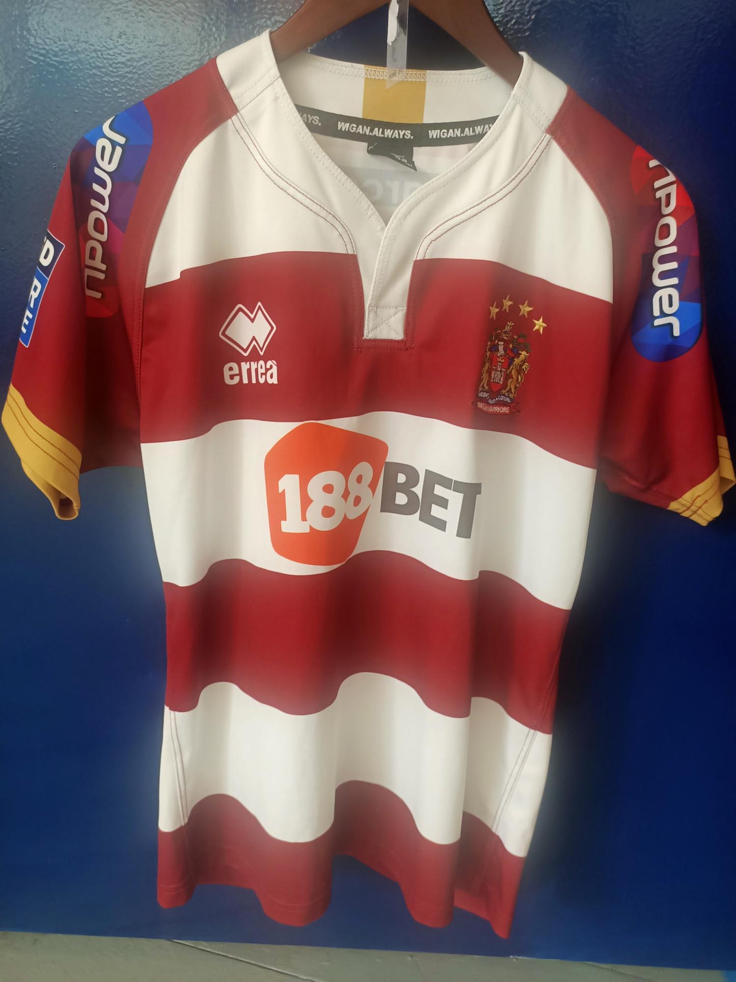 Wigan Warriors rugby shirt 2017/2018 home (Medium)
