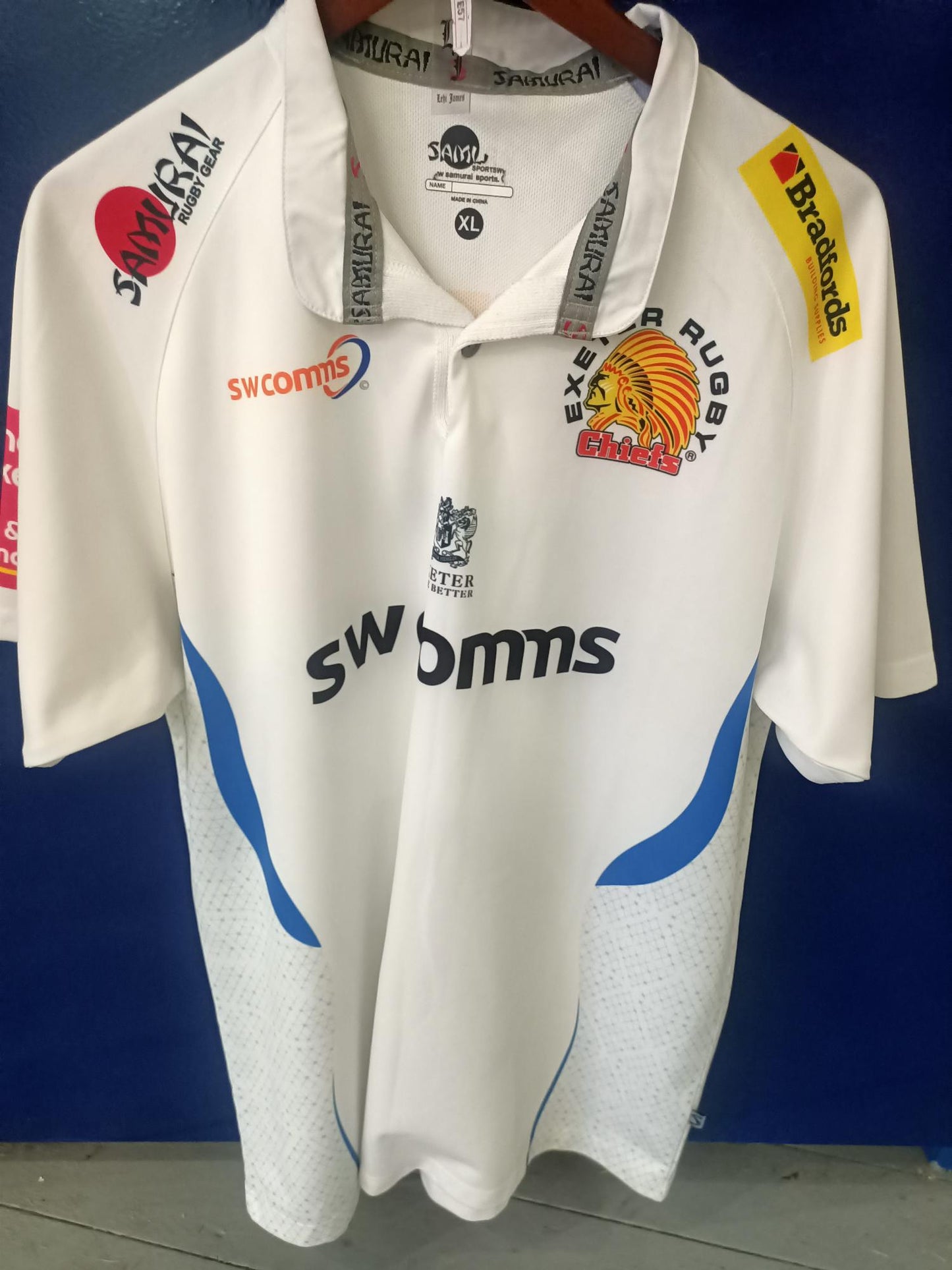 Exeter Rugby Shirt 2013/2014 Home Shirt (Size XL)