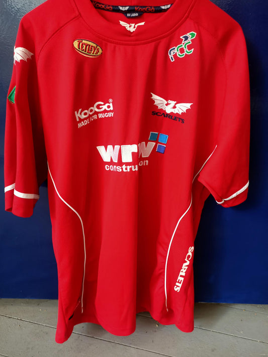 Scarlets Rugby Shirt 2007/2008 Home (XXL)