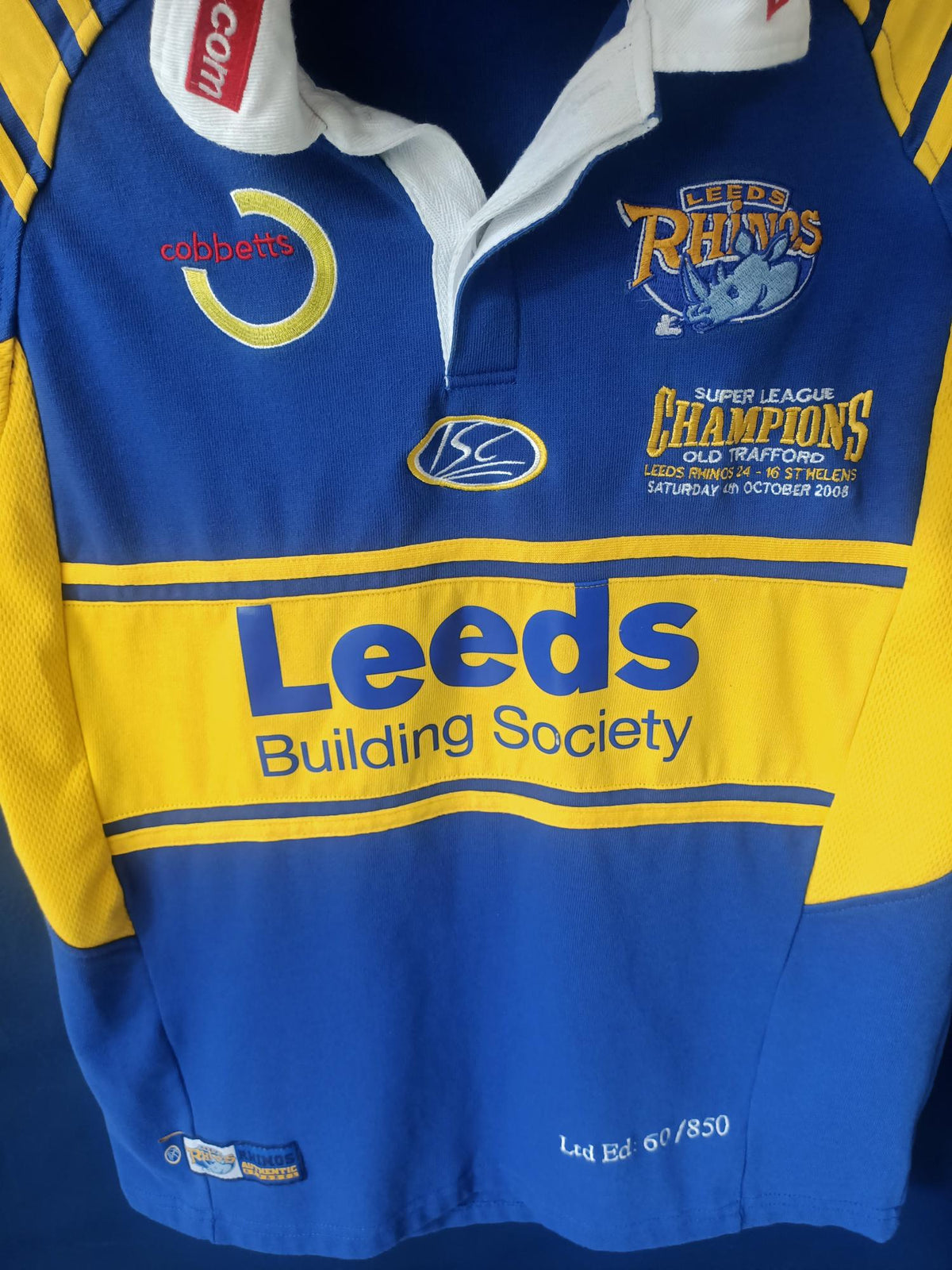 Leeds Rhinos 2008 Home Shirt (Medium) Limited Edition 60/850
