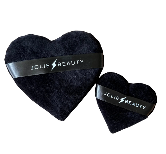 Black Heart Makeup Blender and Powder Puff (2 pack)